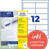 Avery-Zweckform 3659-200 Universelle etiketter 97 x 42.3 mm Papir Hvid 2640 stk Permanent vedhæftningsevne Inkjetprinter, Laserprinter, Farvelaserprinter, Kopimaskine, Farvekopimaskine, Håndskrift