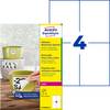 Avery-Zweckform L4719REV-20 Folielabels 105 x 148 mm Polyesterfolie Hvid 80 stk Kan fjernes igen Farvelaserprinter, Laserprinter, Farvekopimaskine, Kopimaskine, Håndskrift