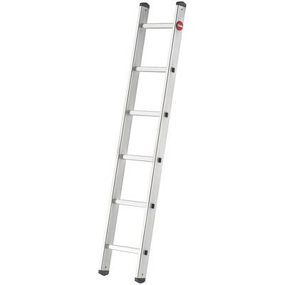 Aluminiumsstige med seks trin, let og robust. Velegnet til arbejde i højden indendørs og udendørs.