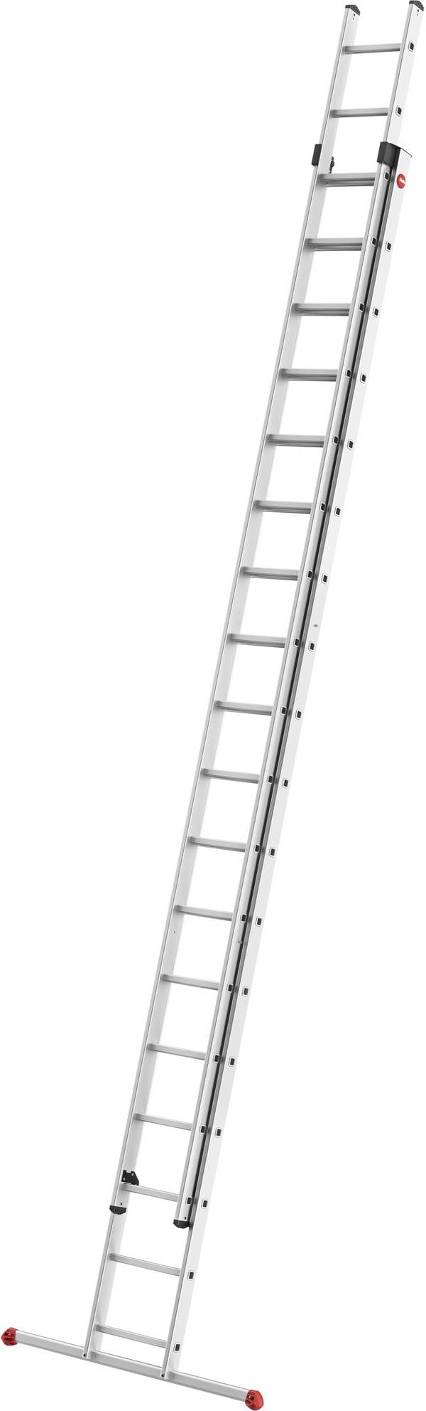 Hailo ProfiStep® duo 7218-007 Aluminium Skydestige Arbejdshøjde (max.): 9.5 m Sølv 25.6 kg