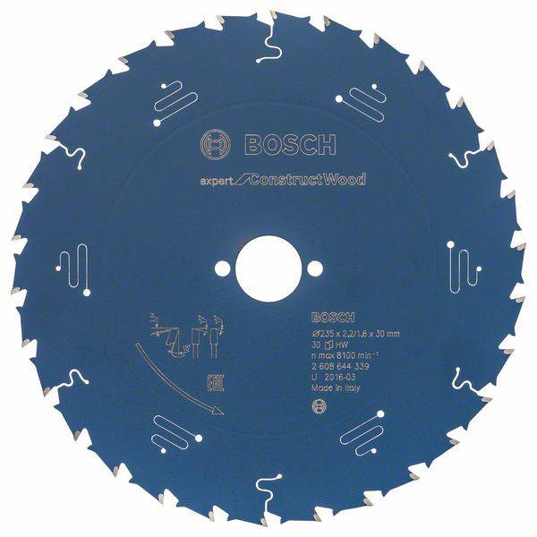 Bosch Accessories Expert for Construct Wood 2608644339 Rundsavblad 235 x 30 x 1.6 mm Antal tænder (per tomme): 30 1 stk
