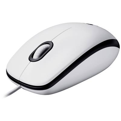 Logitech M100 WLAN-mus USB Optisk Hvid 3 Knapper 1000 dpi