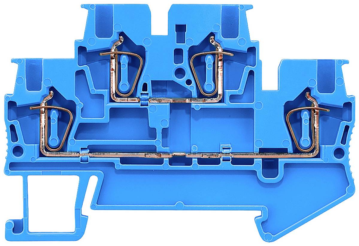Siemens 8WH20200AE01 Dobbeltstokklemme 4.2 mm Fjedertræk-tilslutnng Blå 1 stk Piece-0