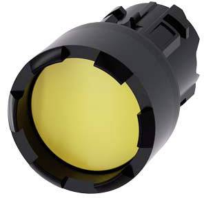 En sort cylinder med gul linse, muligvis en LED-lyskilde eller et kameramodul.