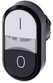 Siemens 3SU10013AB610AK0 3SU1001-3AB61-0AK0 Dobbelttrykknap Tastende (L x B x H) 57.9 x 29.9 x 57.9 mm IP66, IP67, IP69/IP69K 1 stk