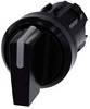 Siemens 3SU10022BL100AA0 3SU1002-2BL10-0AA0 Drejekontakt kan belyses Spændeanordning Sort 2 x 45 ° 1 stk