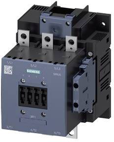 En elektrisk effektafbryder fra Siemens med blå front, sorte sider og flere tilslutninger øverst og ved siden af.
