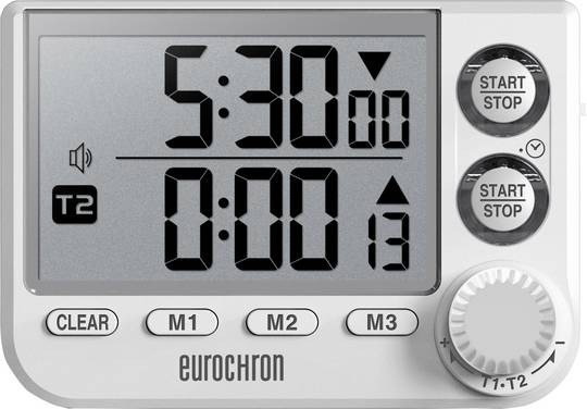 Eurochron EDT 8002 Timer Hvid digital