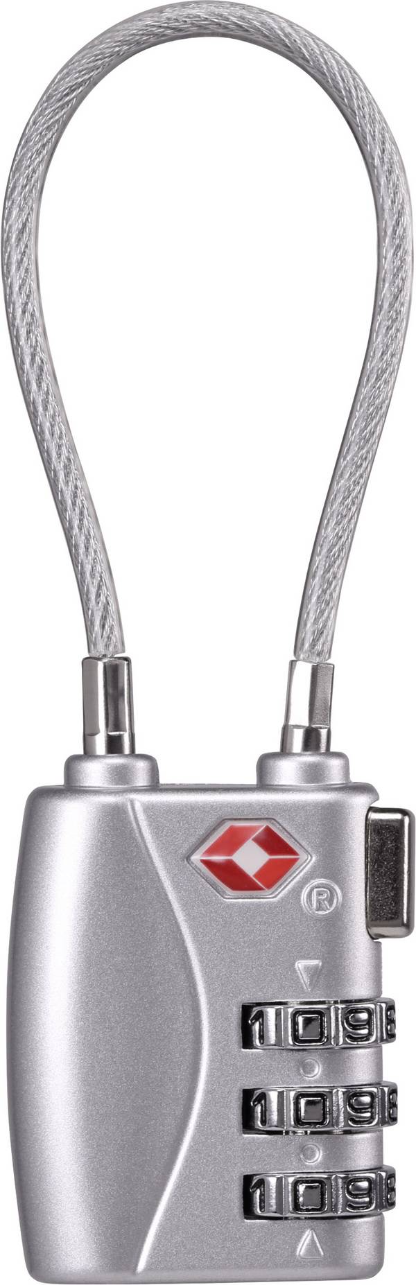 Sygonix SY-5044450 Kabellås 33 mm   TSA Sølv Kombinationslås