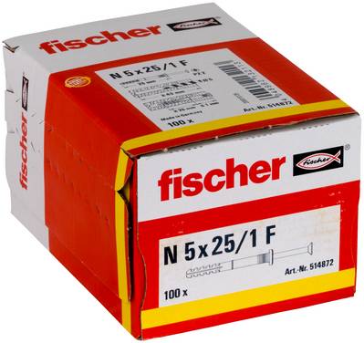 Fischer 514872  Sømrawplug 25 mm 5 mm 100 stk
