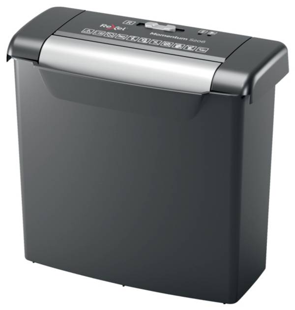 Rexel Momentum S206 Makulator 6 Blad Strimmelsnit 6 mm P-2 9 l Makulerer også Hæfteklammer, Papirclips