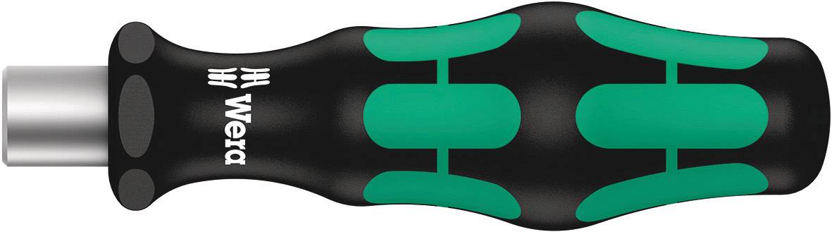 En ergonomisk skruetrækker-håndtag med grøn-sort design og varemærkelogo, velegnet til behagelig og præcis arbejde.