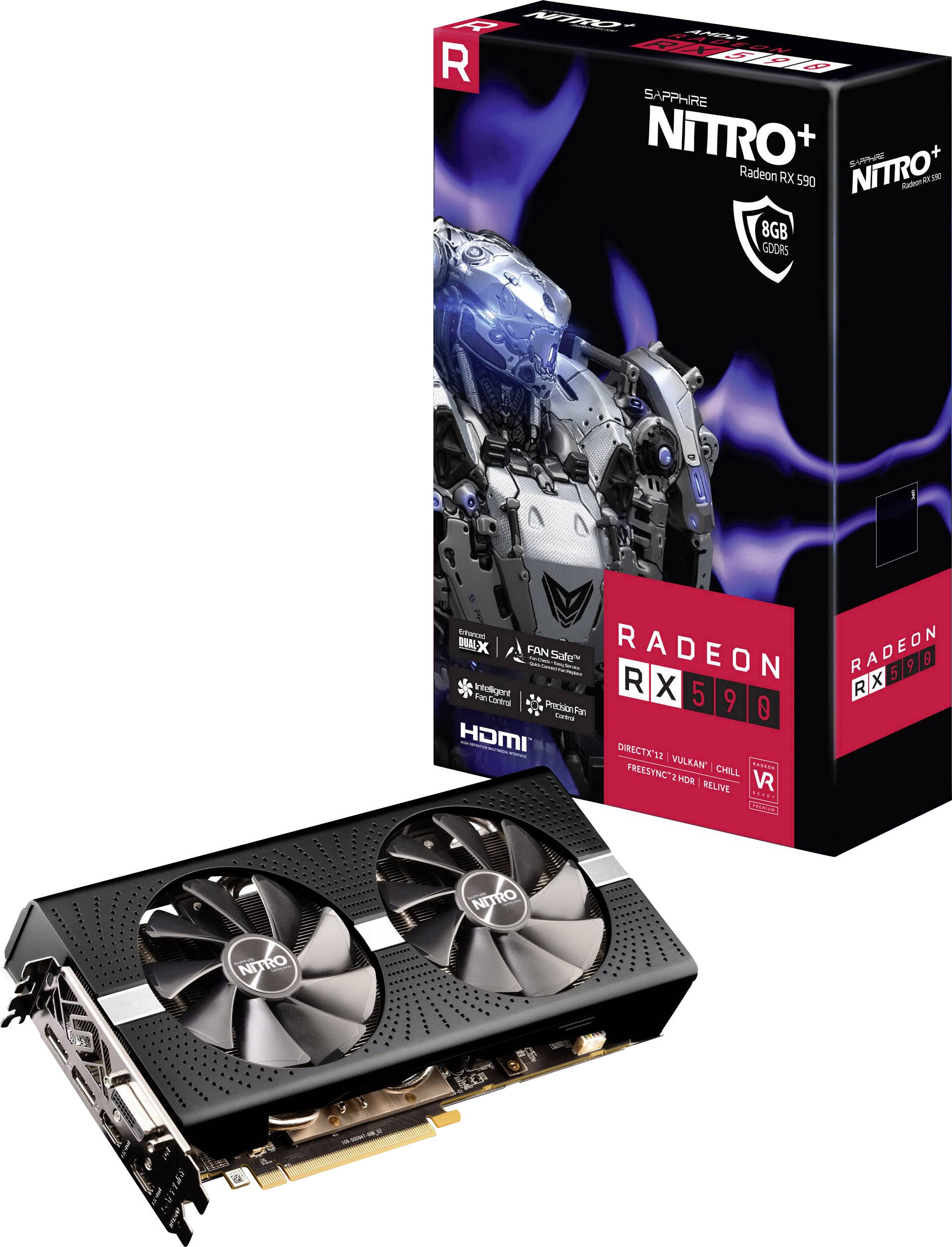 Sapphire Grafikkort Amd Radeon Rx 590 Nitro 8 Gb Gddr5 Ram Pcie