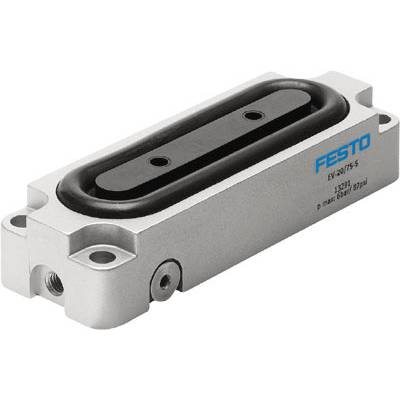 Tynd aktuator fra Festo, rektangulær med sort tætning, model EV-20/75-S.