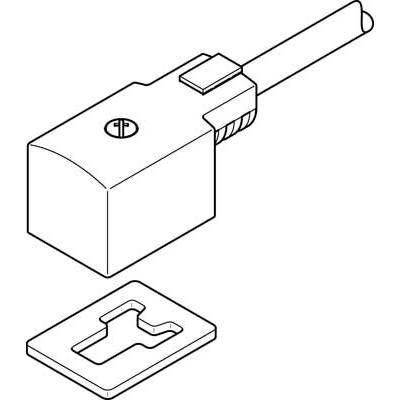 Tegning af et elektrisk værktøj med et aftagelig bit. Hovedkorpus med et håndtag og en medfølgende, separat bit i kileform.