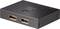 En sort elektronisk enhed med to HDMI-porte, en knap og påskriften 'fenstar corp'.