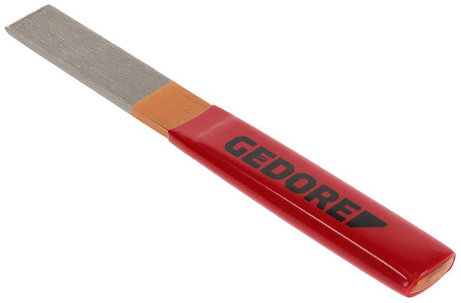 Fil med rødt håndtag, hvorpå der står 'GEDORE'. Primært bruges den til finpudsning af overflader.