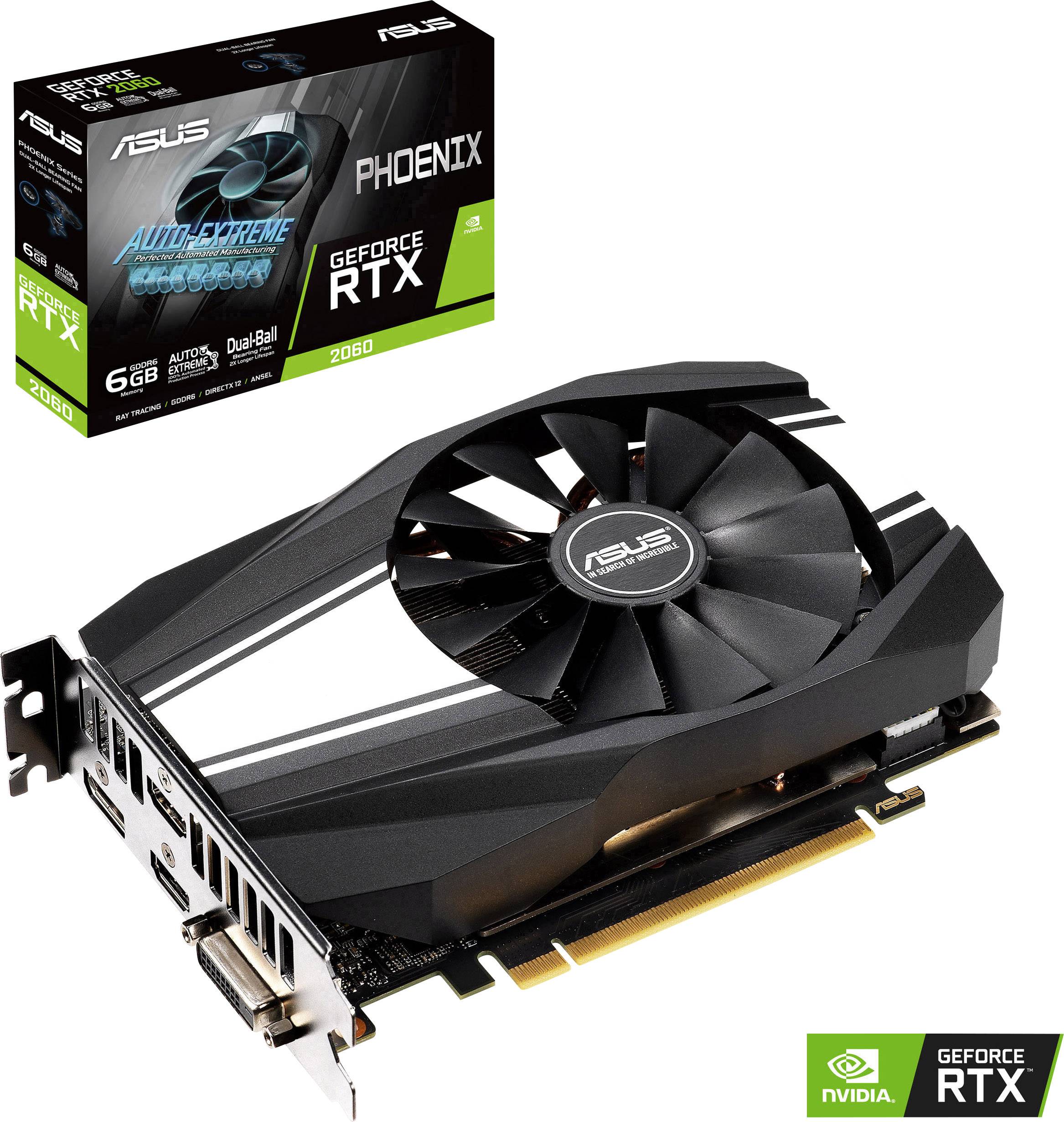 Asus Grafikkort Nvidia Geforce Rtx2060 Phoenix 6 Gb Gddr6 Ram Pcie