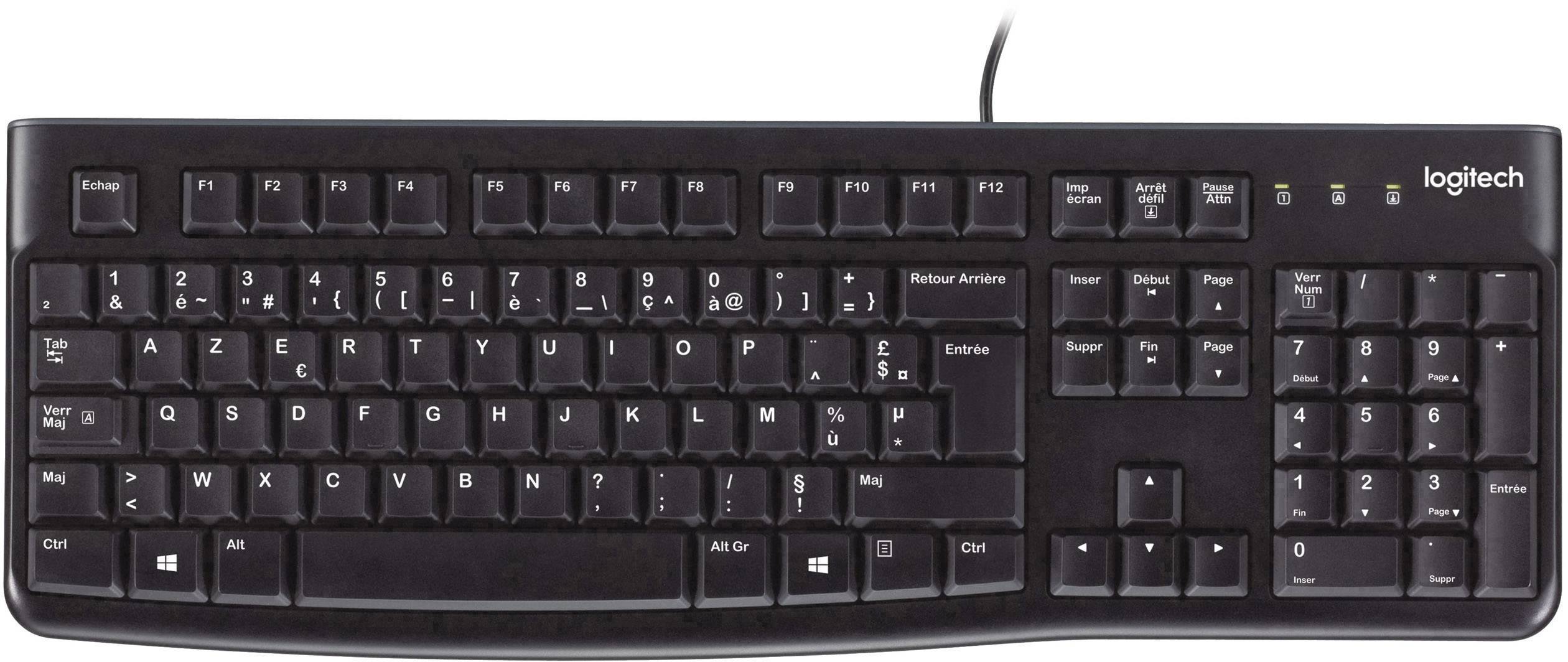 Logitech K120 USB Tastatur Tjekkisk Sort Stænkvandsbeskyttet