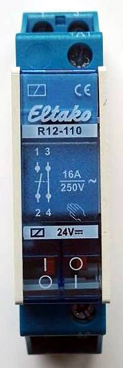 Eltako R12-110-24V DC Kontaktrelæ Nominel spænding: 24 V Brydestrøm ...