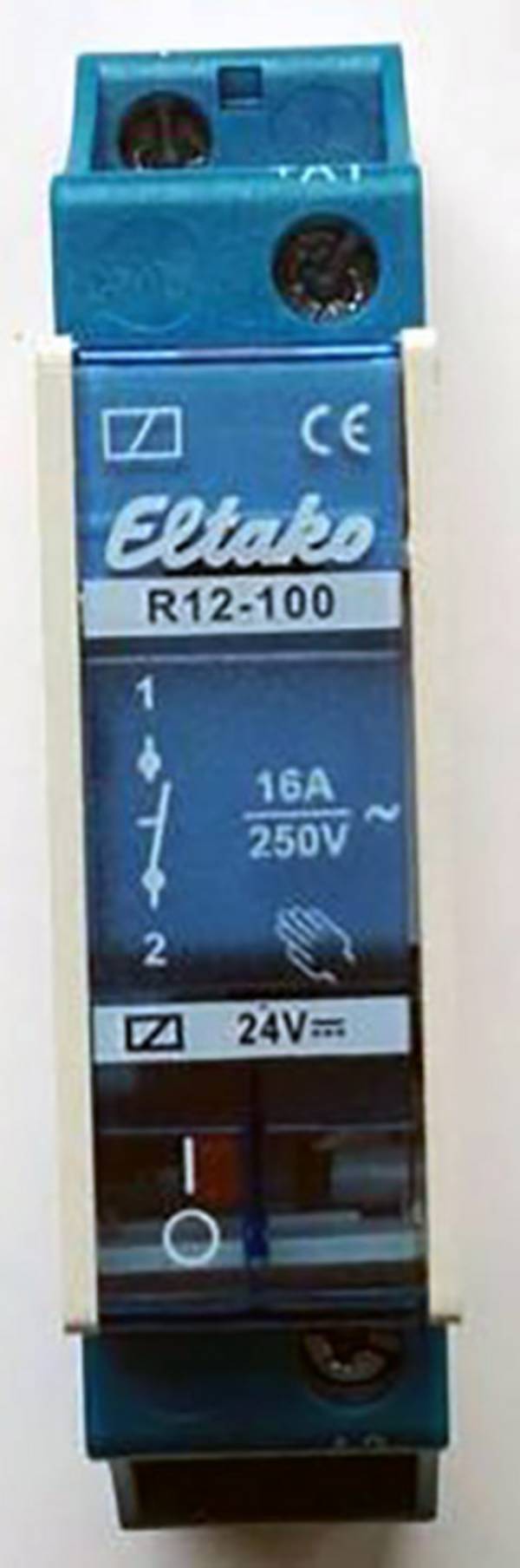 Eltako R12-100-24V DC Kontaktrelæ  Nominel spænding: 24 V Brydestrøm (max.): 8 A 1 x sluttekontakt Piece 1 stk