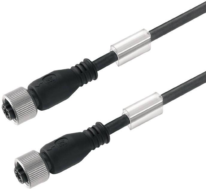 Weidmüller 1009180500 Sensor-, aktuator-stik, M12 4.5 m Pol-tal (RJ): 4 1 stk Piece