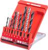 kwb 420400 9 dele Universal-borsortiment Metal, Sten, Beton , Murværk, Tegl, Træ 4 mm, 6 mm, 8 mm