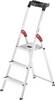Hailo L60 StandardLine 8160-307 Aluminium Stufen-Stehleiter inkl. værktøjsdeponering Arbejdshøjde (max.): 2.35 m Sølv, Rød, Sort EN 131 3.8 kg
