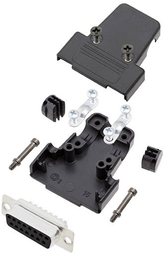TRU COMPONENTS TCTRIP15DMSK 7708456 D-SUB bøsningsliste-sæt 180 ° Poltal: 15 Loddekop 1 stk