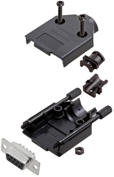 TRU COMPONENTS TCDTPKP09DBSK 7709164 D-SUB bøsningsliste-sæt 180 ° Poltal: 9 Loddekop 1 stk
