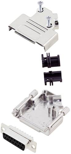 TRU COMPONENTS TCD45ZK15DMSK 7708688 D-SUB bøsningsliste-sæt 45 ° Poltal: 15 Loddekop 1 stk