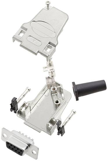 TRU COMPONENTS TCD45ZF09DMSK 7708916 D-SUB bøsningsliste-sæt 45 ° Poltal: 9 Loddekop 1 stk