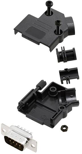 TRU COMPONENTS TCD45PKP09DMPK 7709240 D-SUB stiftliste-sæt 45 ° Poltal: 9 Loddekop 1 stk