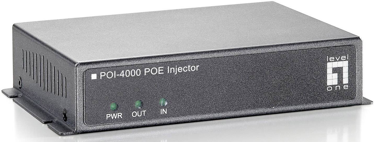 LevelOne POI-4000-Z PoE-injektor 100 MBit/s IEEE 802.3at (25.5 W)
