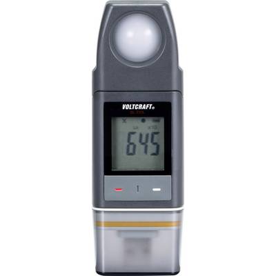 En digital luxmeter med displayvisning viser en værdi på 645 Lux. Egnet til måling af belysningsstyrke.
