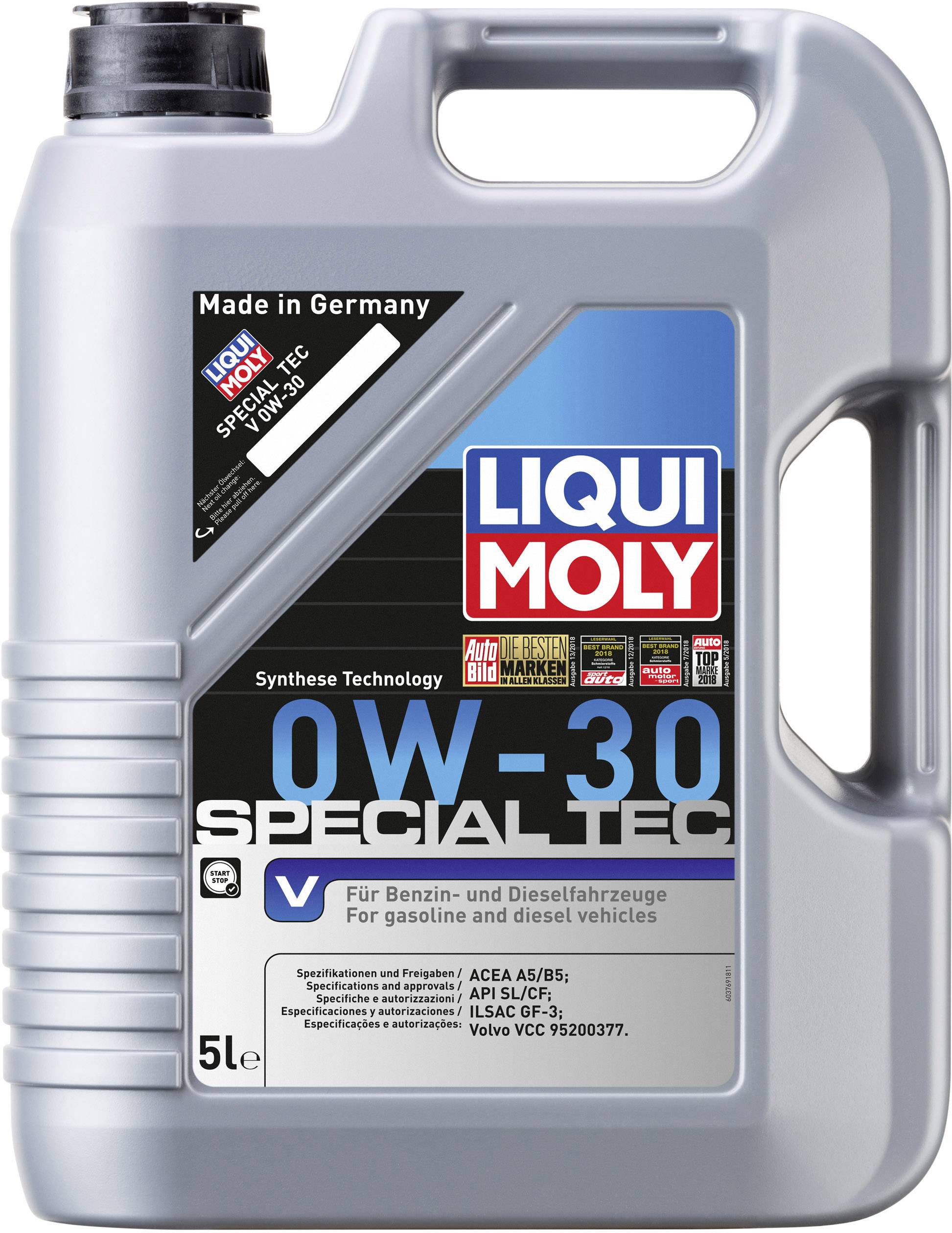 Liqui Moly Special Tec V 0W-30 3769 Lavfriktionsmotorolie 5 l