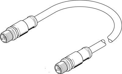 FESTO 3947404 Sensor- /aktor-tilslutningsledning M12 30.00 cm Pol-tal (RJ): 12 1 stk