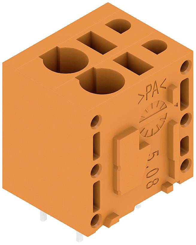 Weidmüller LMFS 5.08/02/180 3.5SN OR BX Fjederkraftsklemmeblok 2.5 mm² Poltal 2 Orange 130 stk