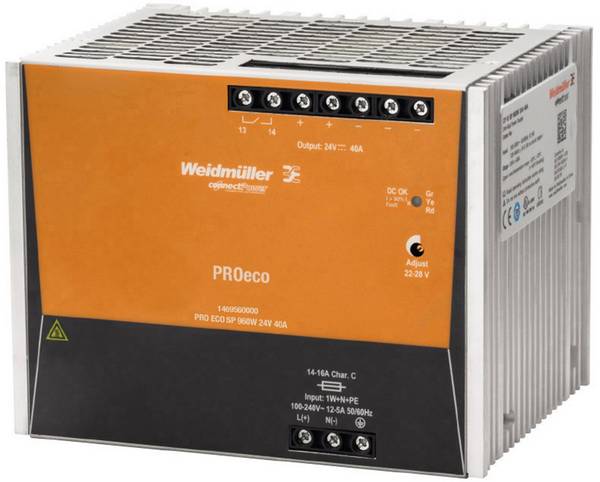 Weidmüller 1469590000 Kontaktnetapparat  48 V/DC 5 A 240 W   Indhold 1 stk