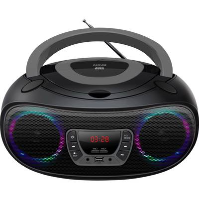CD-radio Denver TCL-212BT FM Stemningsbelysning Grå