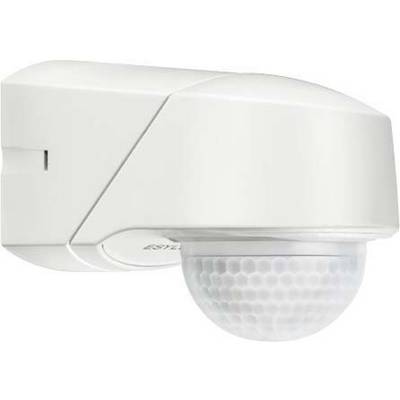 En hvid bevægelsessensor med kuppelformet sensor i et moderne design, egnet til vægmontering indendørs.