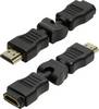 LogiLink AH0012 HDMI Adapter [1x HDMI-stik - 1x HDMI-tilslutning] Sort forgyldte stik 50 mm