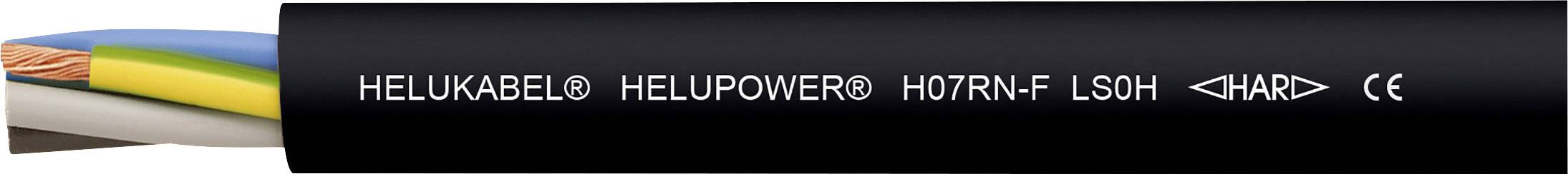 HELU 30740 Gummikabel HELUPOWER® H07RN-F LS0H 1 x 6 mm² Sort 100 m