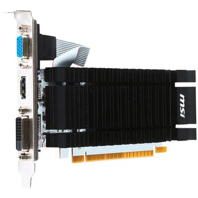 MSI Gaming Grafikkort Nvidia GeForce GT710 2 GB GDDR3-RAM PCIe x8 HDMI™, DVI, VGA Low Profile, Passiv køling