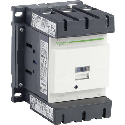 Kontaktor fra Schneider Electric med sort og hvidt kabinet, typisk anvendt til styring af elektriske apparater.