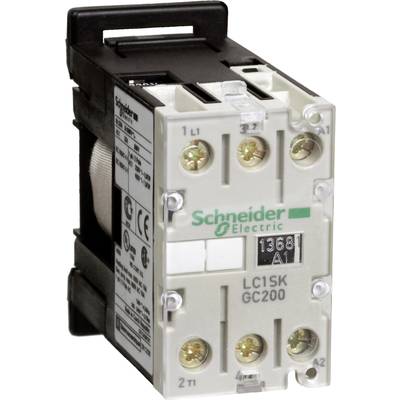 En elektrisk kontaktor fra Schneider Electric, model LC1SK GC200, med fire tilslutningsklemmer på forsiden.