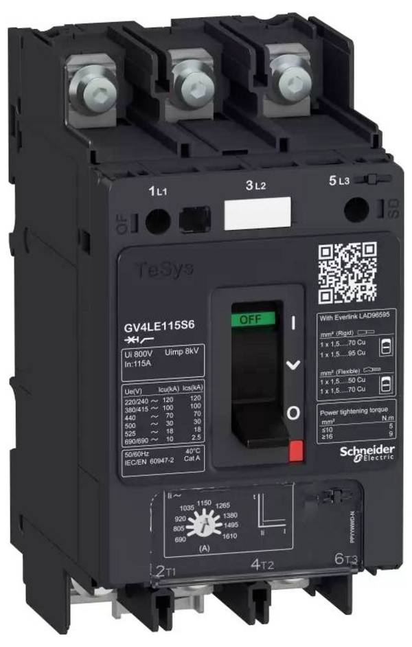 Schneider Electric GV4LE115N6 GV4LE115N6 Motorværn 1 stk