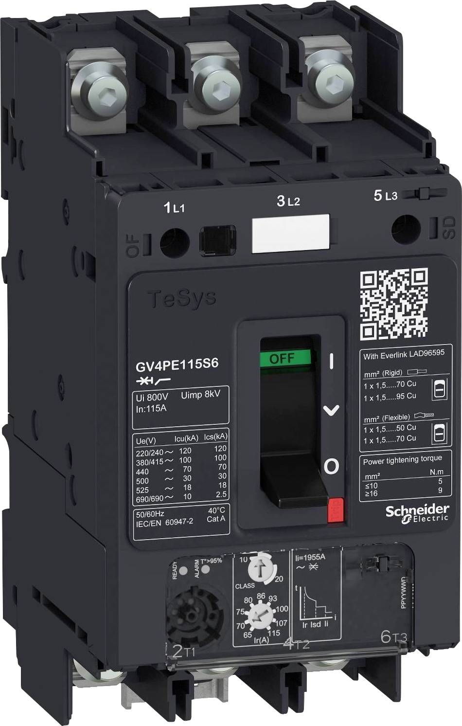 Schneider Electric GV4PE115S6 GV4PE115S6 Motorværn 1 stk-0