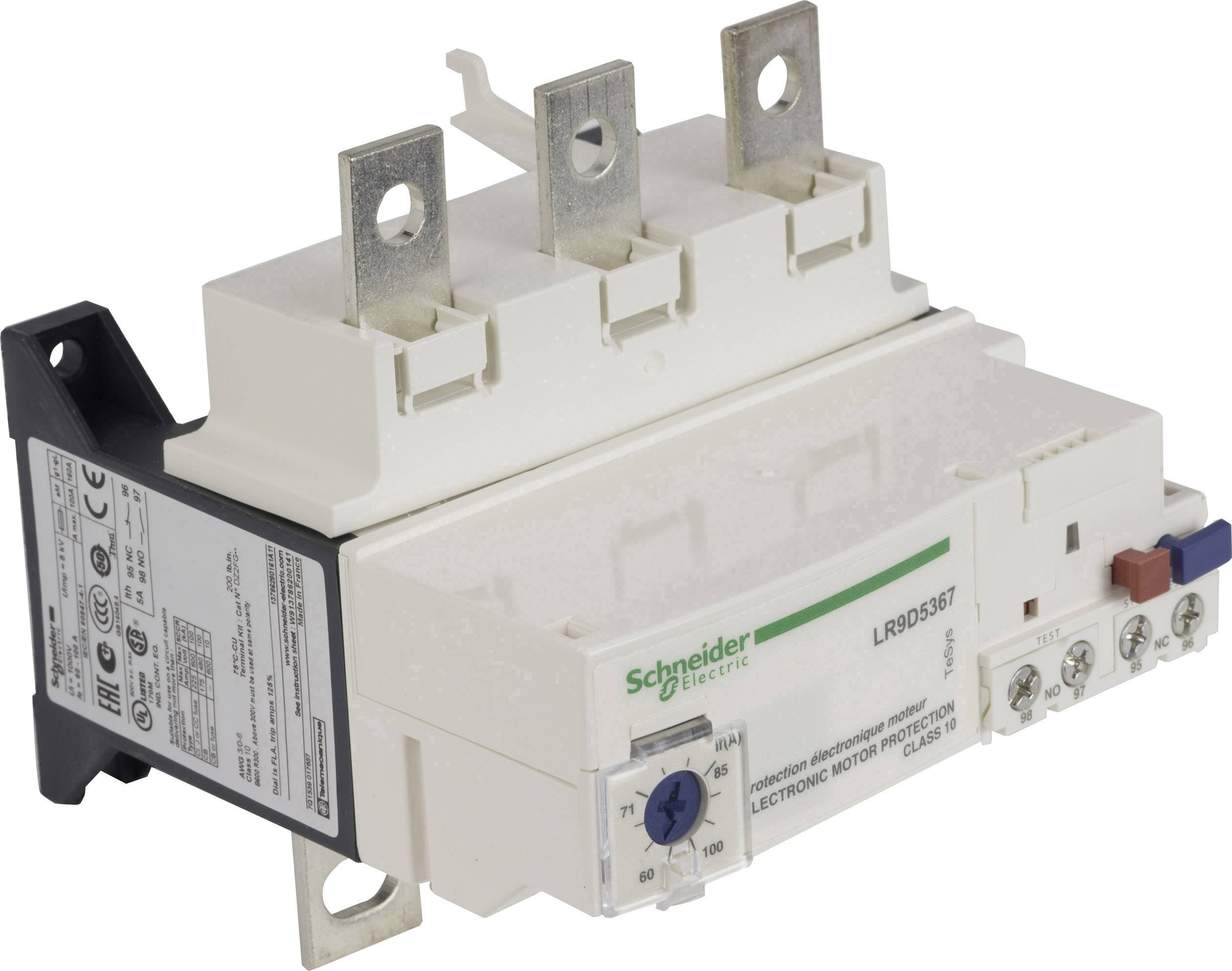 En elektronisk motorværnsrelæ fra Schneider Electric, model LRD35. Beskyttelse mod overbelastning af elektromotorer.