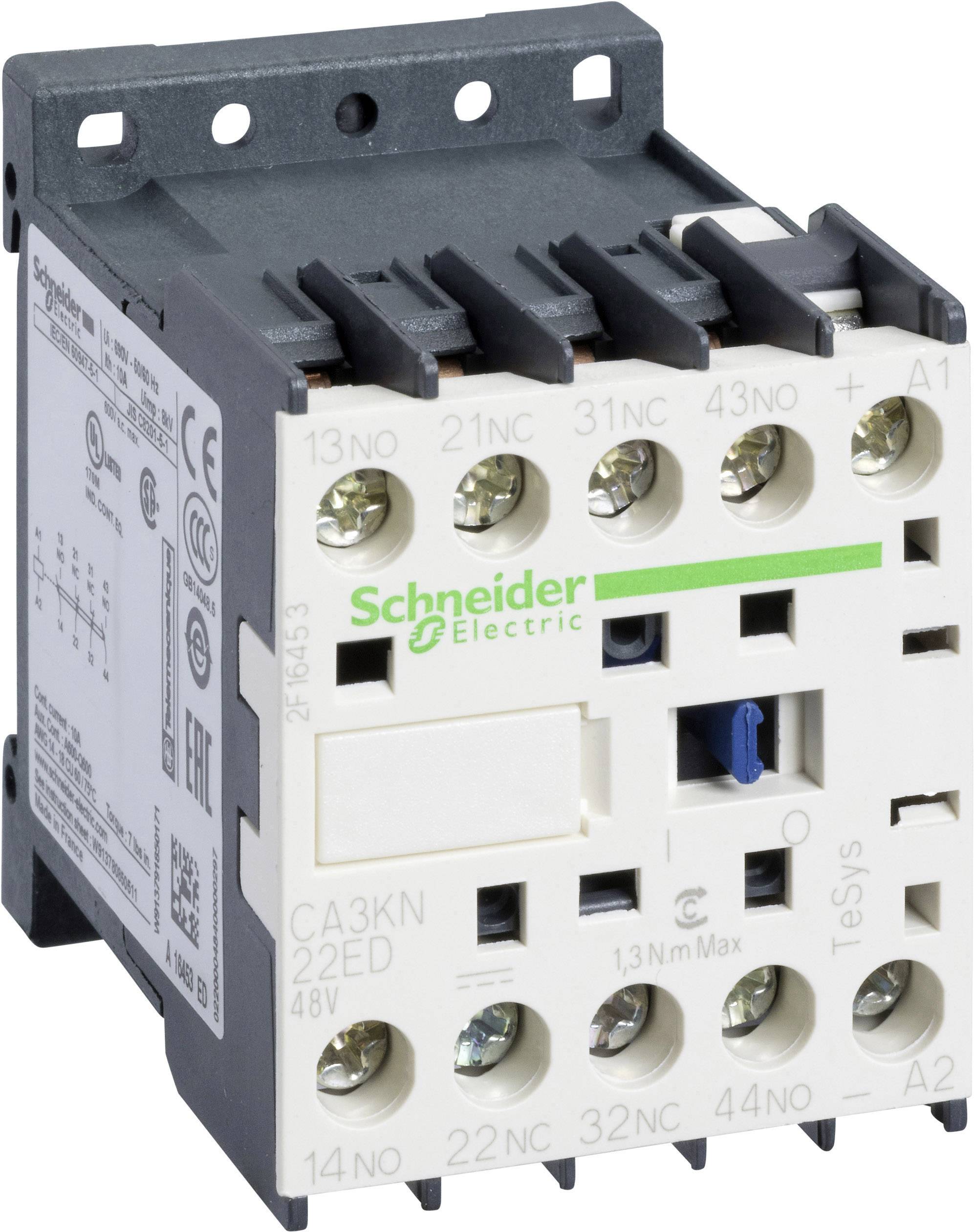 En kontaktor fra Schneider Electric med flere tilslutningsklemmer. Egnet til elektrisk styring og belastningsadskillelse.